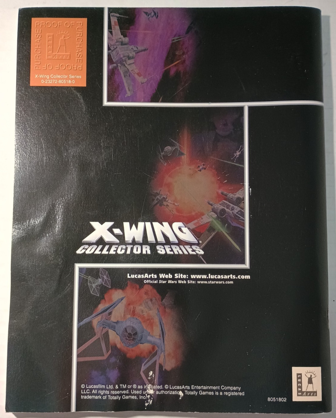 X-Wing Collector Series Instruction Manual and Keyboard Reference Guide See Pics