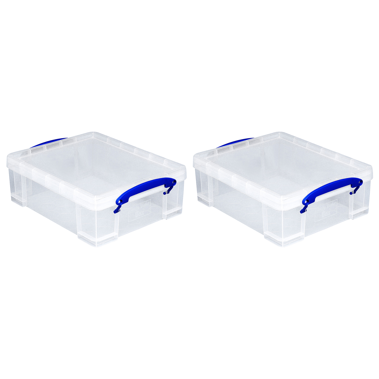 Really Useful Box 8.1L Plastic Storage Container with Clip Lock Handle (2 Pack)