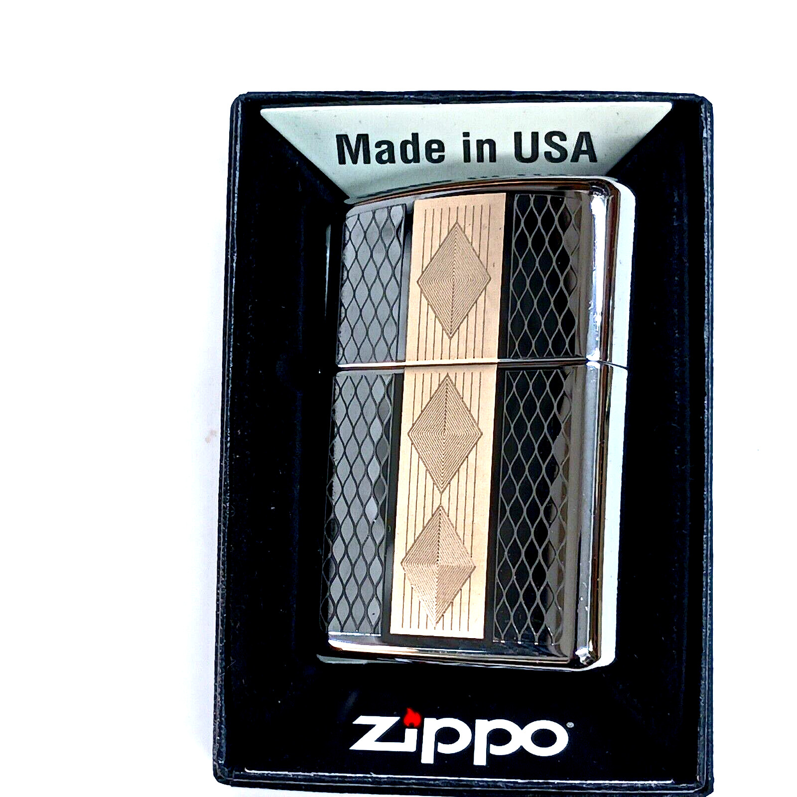 Zippo 29424 Diamond Grill High Polish Chrome