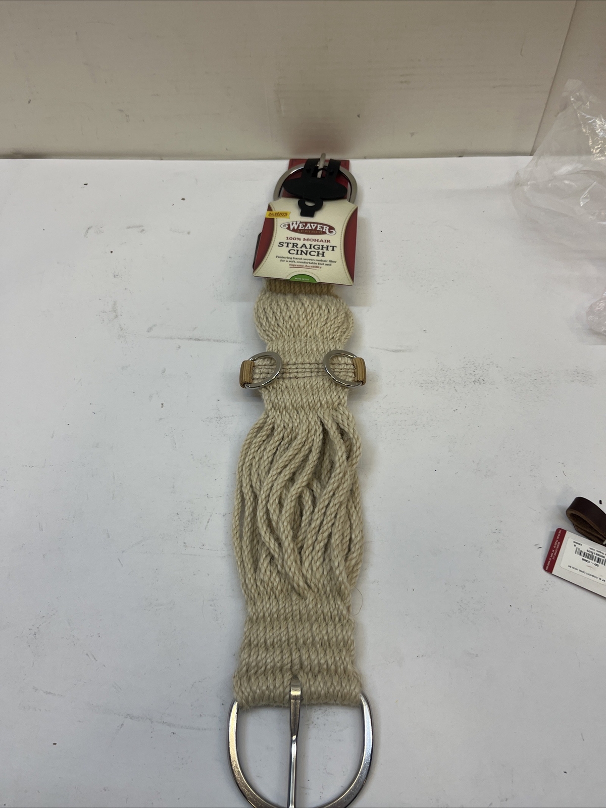 WEAVER WESTERN CINCH 100% MOHAIR 27 STRAND HORSE FLAT STYLE BUCKLE,35-2430