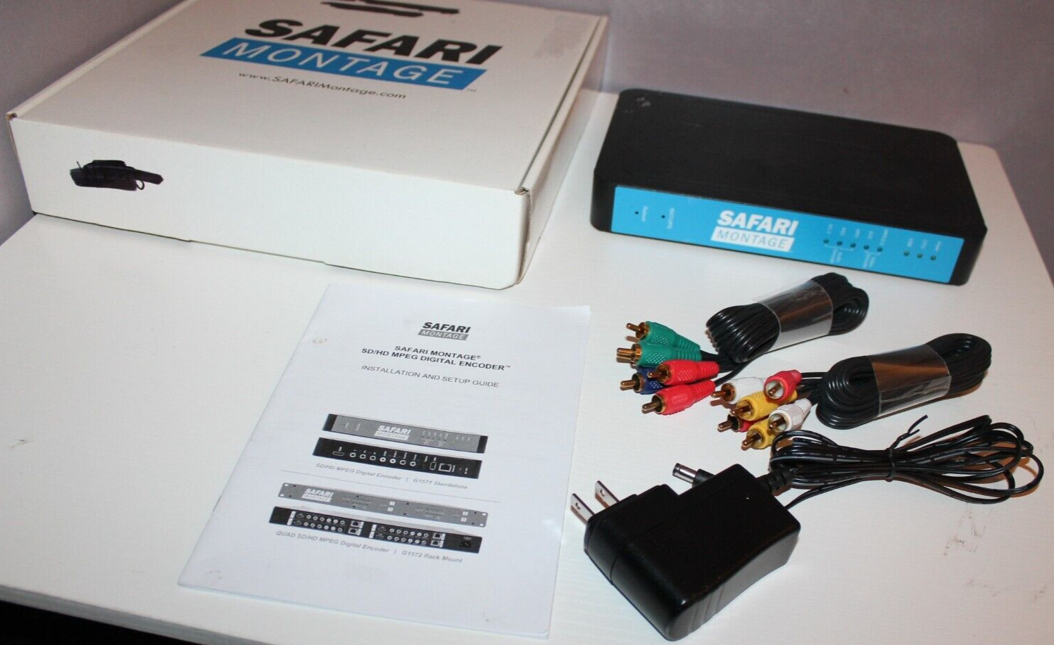 Safari Montage SD/HD MPEG Encoder G1571 with Power Adapter /Manual/ Audio Cables