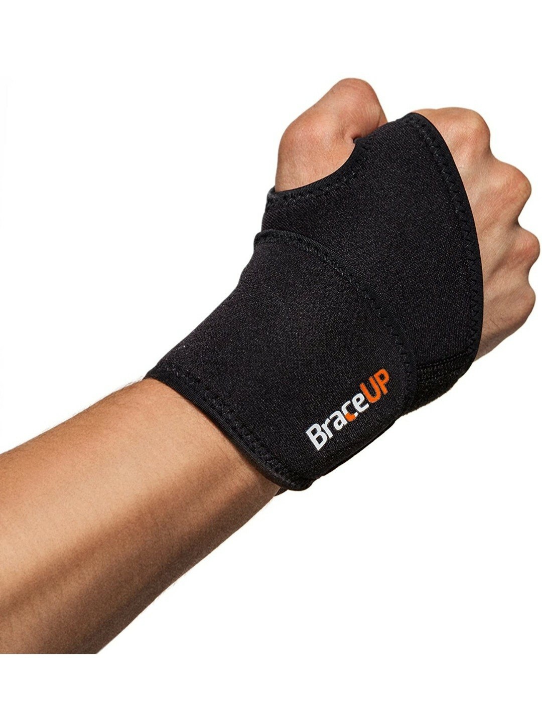 Adjustable Wrist Wraps by BraceUP for Men and Wome One Size Adjustable (Black)