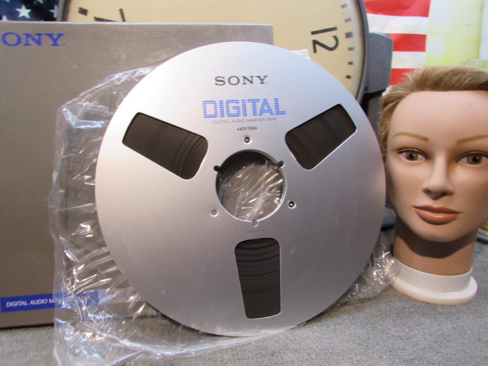 ESTATE**NOS RARE AF SONY D-¼-2190 DIGITAL AUDIO MASTER TAPE 12½x¼" ALUMINUM REEL
