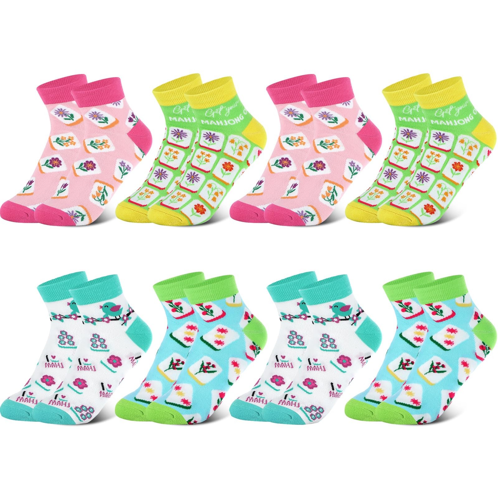 gisgfim Majang Socks Womens Lucky Cute Majiang Lover Gifts One Size, Colorful