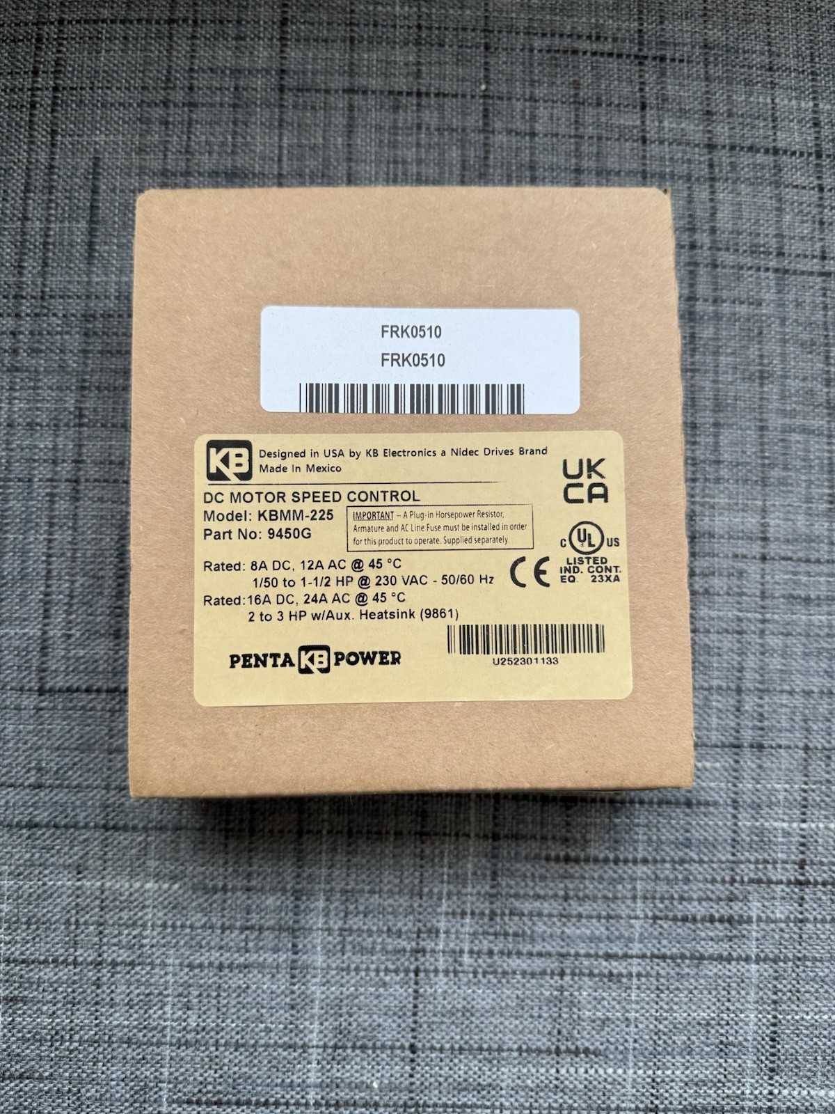 KB Electronics KBMM-225 DC Motor Speed Control
