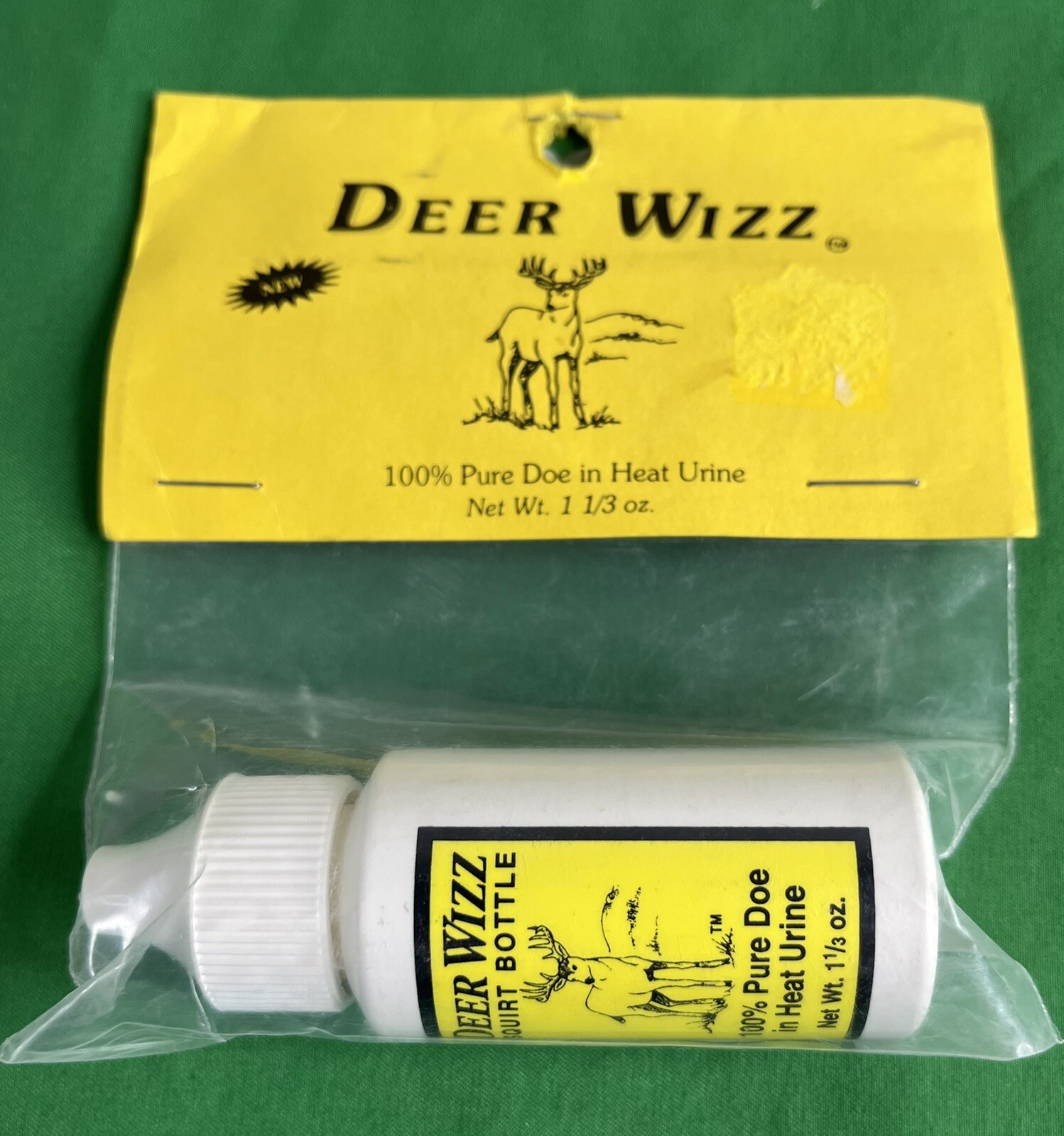 NOS, The Sportsmans’ Edge-Deer Wizz-100% Doe In Heat Urine 1 1/3oz Bottle