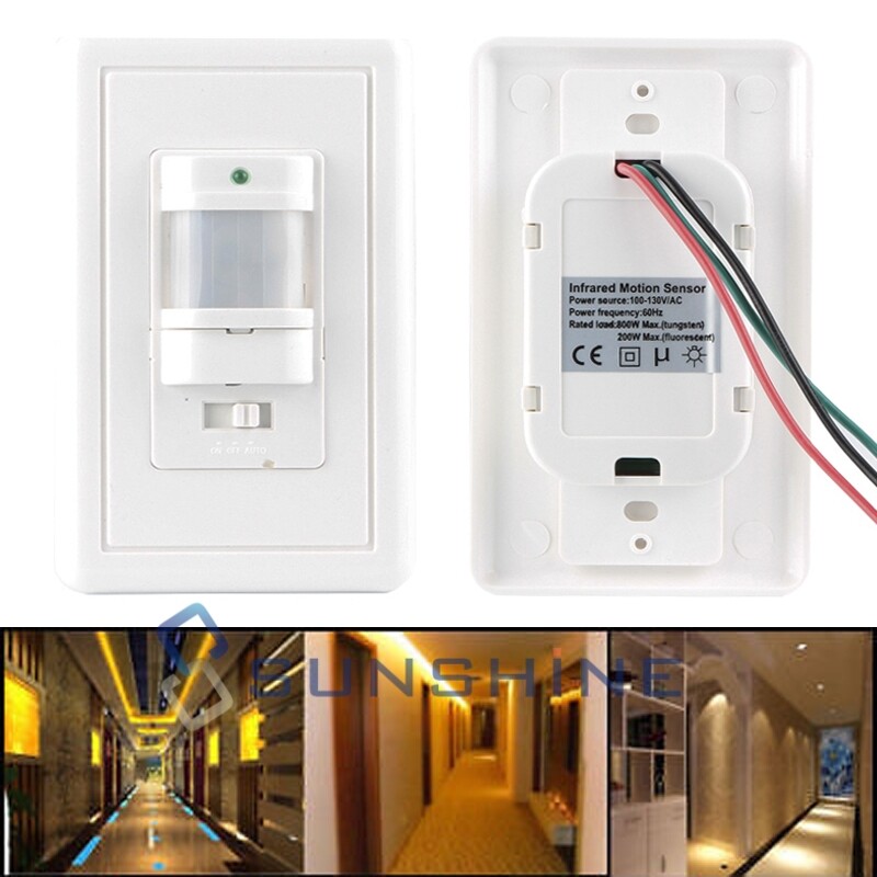 Interruptor de Sensor de automático de luz de pared PIR infrarroja de ocupación