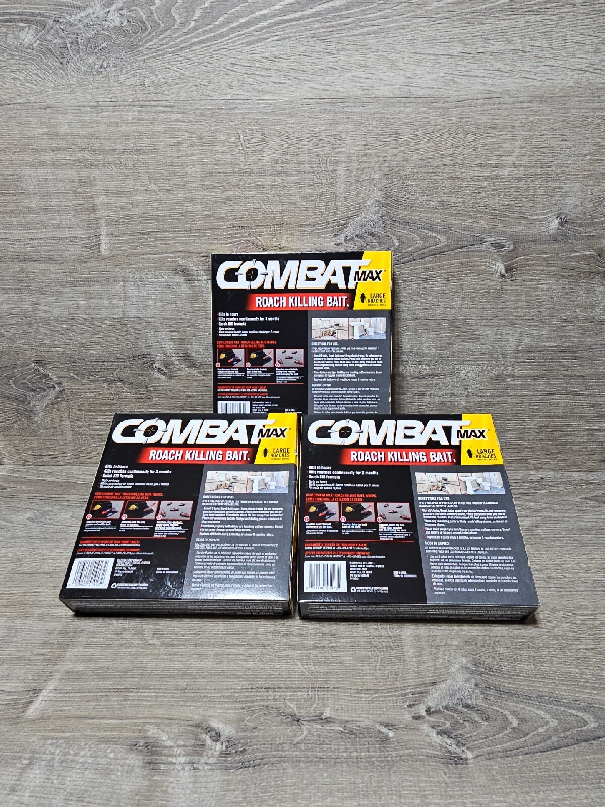 CombatMax Roach Killing Child-Resistant Odorless Bait Stations Kills Fast 3 Box