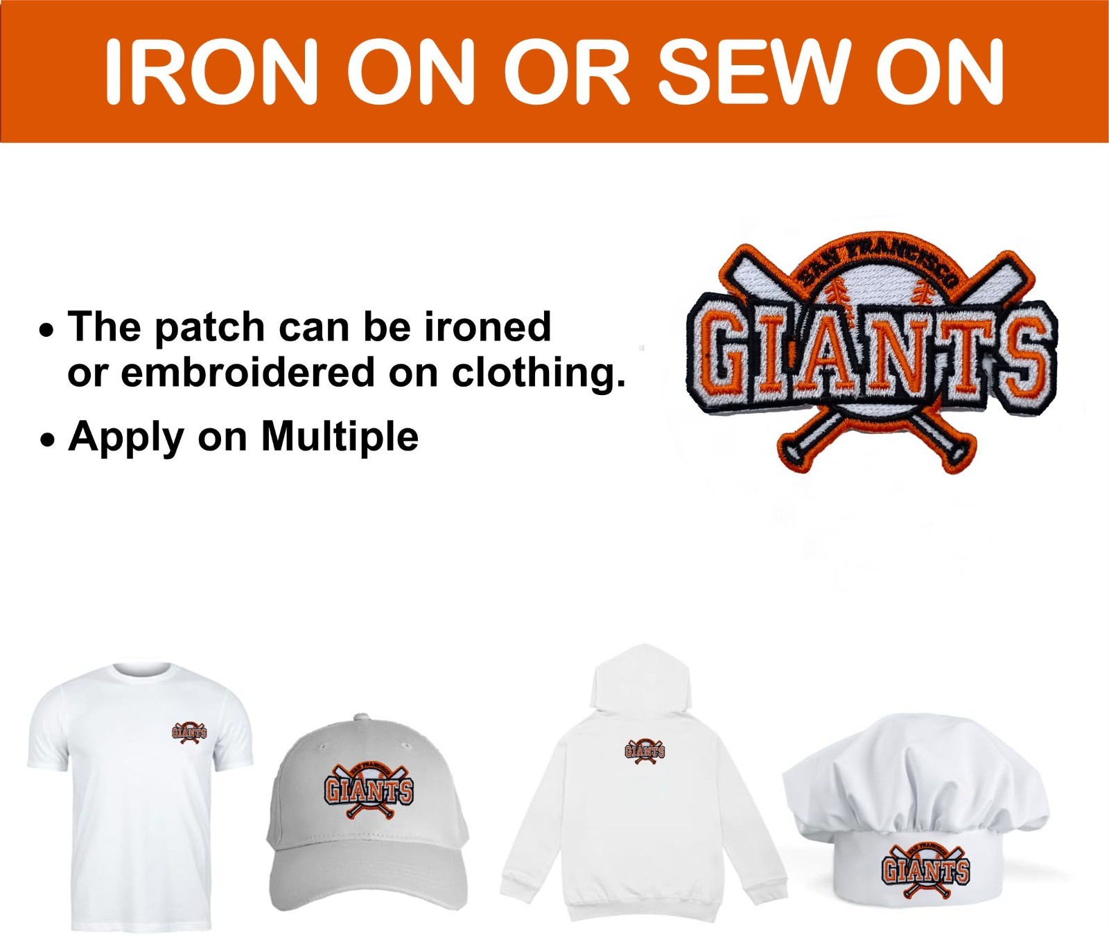 San Francisco Giants MLB Baseball Team Logo Iron On patch-Sew Patch-Embroidered