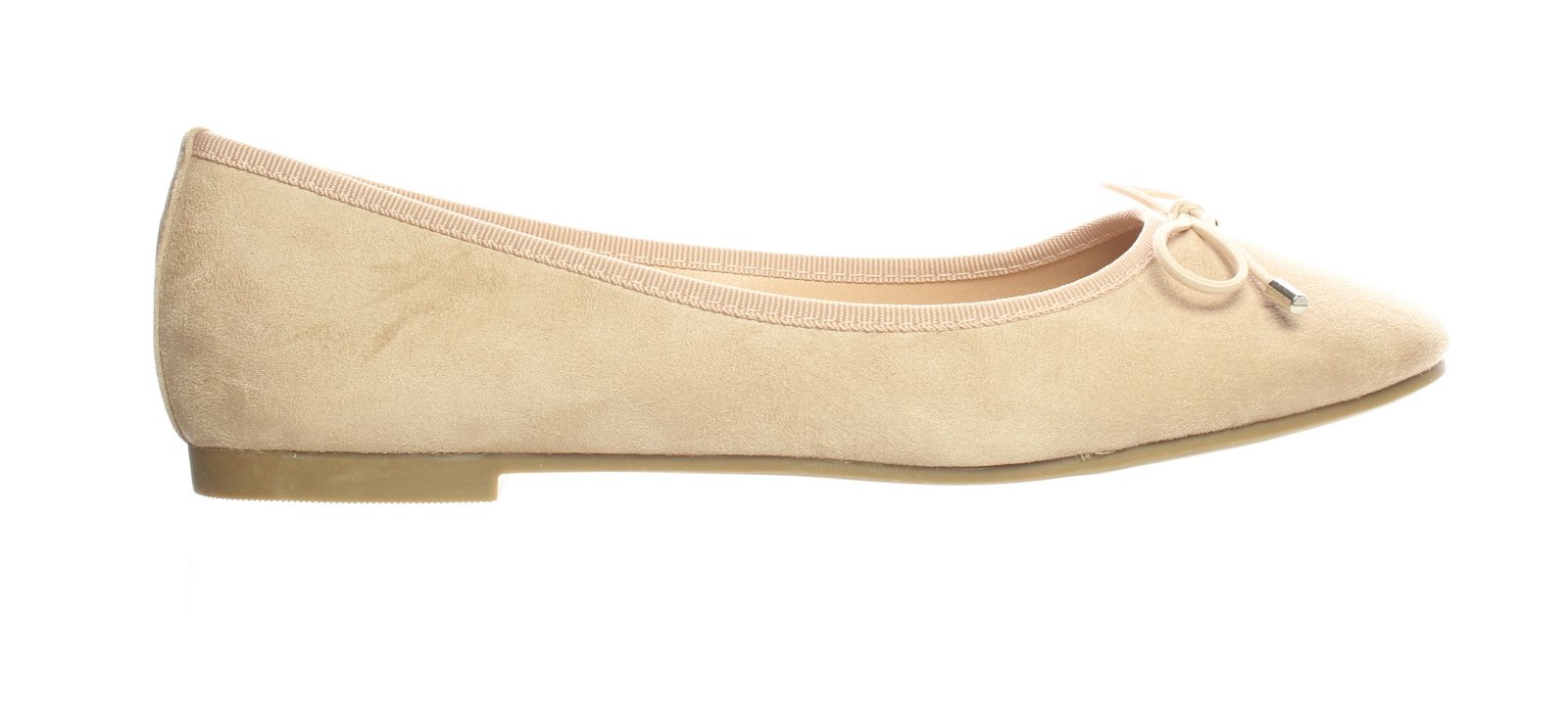 Trary Womens Nude Suede Ballet Flats Size 10 (2021090)