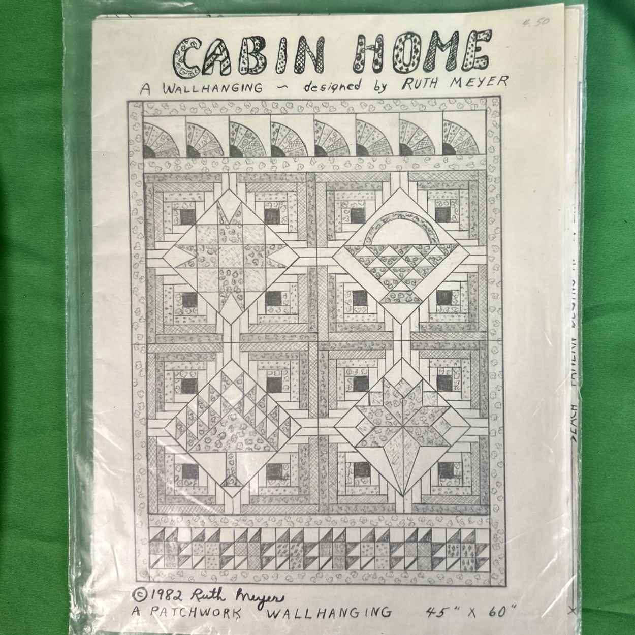 Personal Collection Cabin Home By Ruth Meyer 1982 A Patchwork Wall Hanging45X60