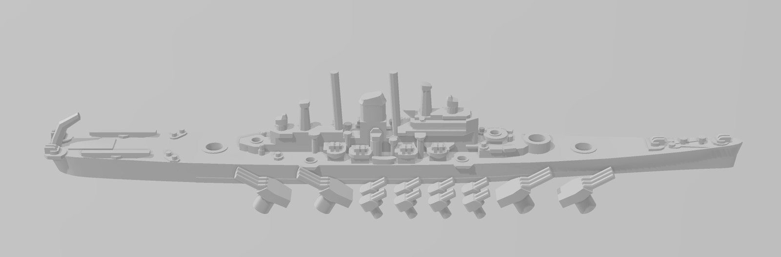 Des Moines - US Navy - Rotating Turret - Wargaming - Naval Miniature