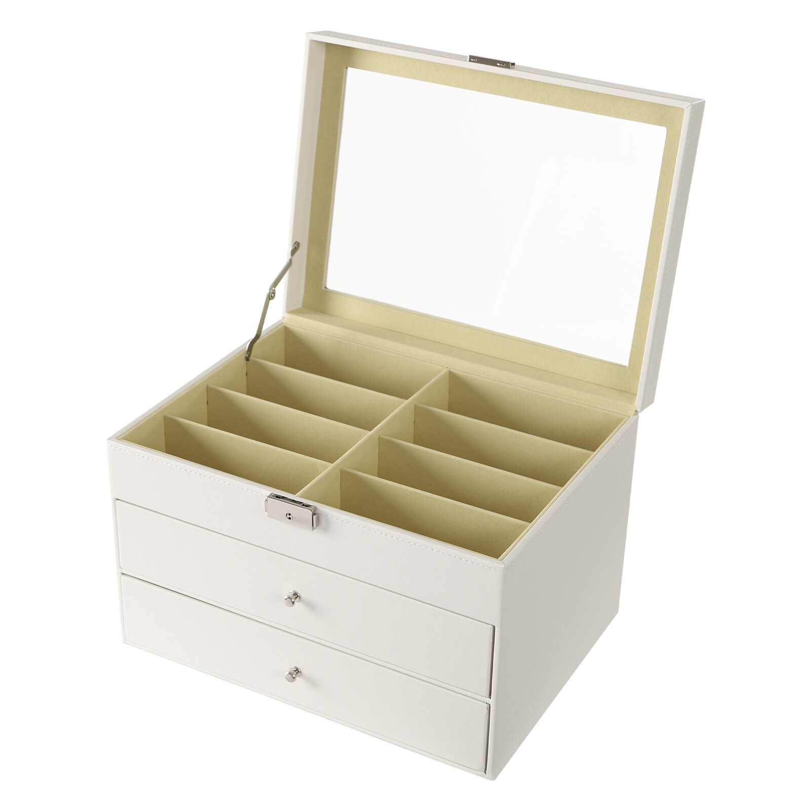 24-Slot Glasses Storage Display Case Organizer For Sunglasses Eyeglass Box