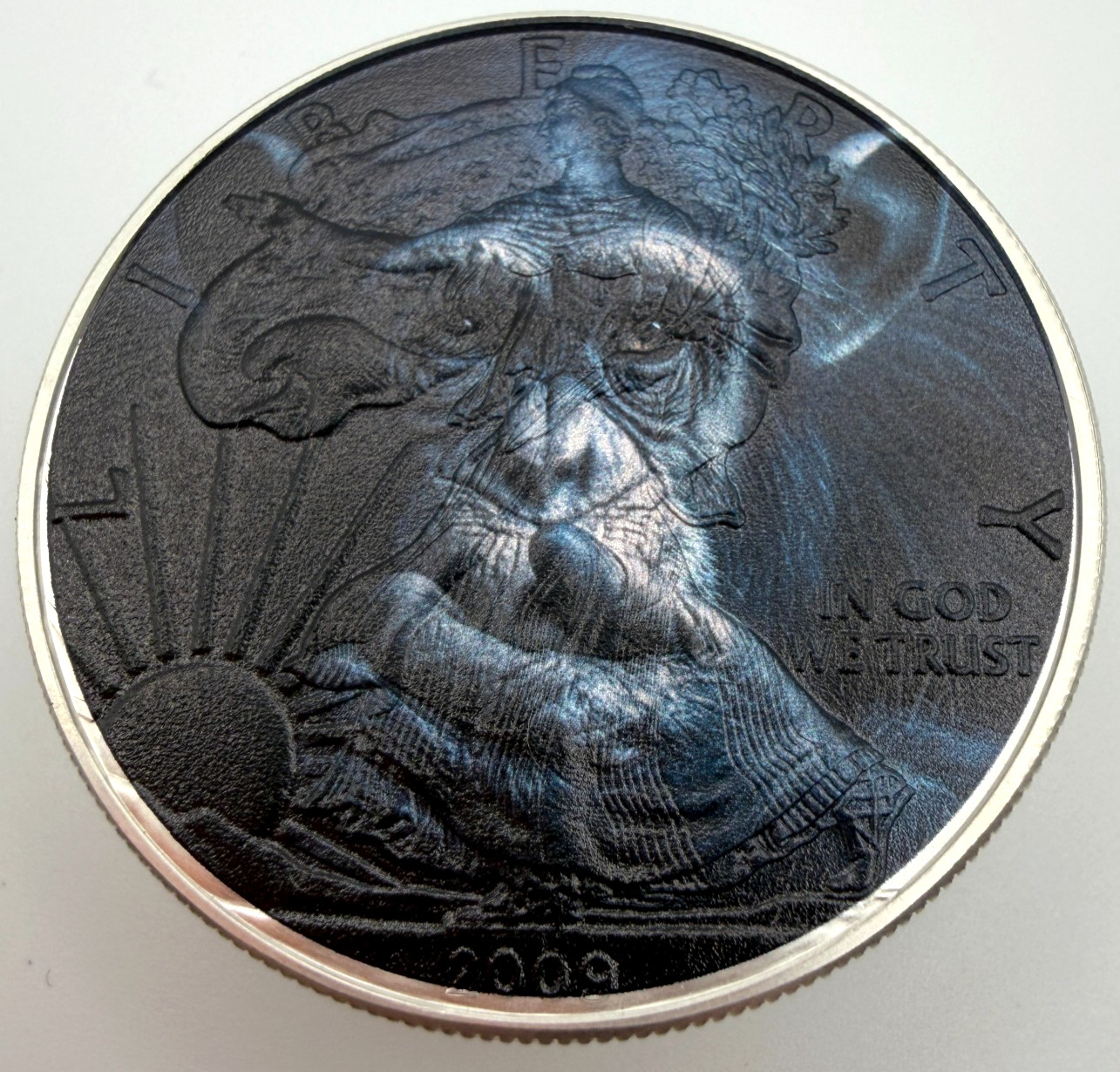 Chimpanzee Chimp Speak No Evil American Silver Eagle 1oz .999 Silver Dollar Coin