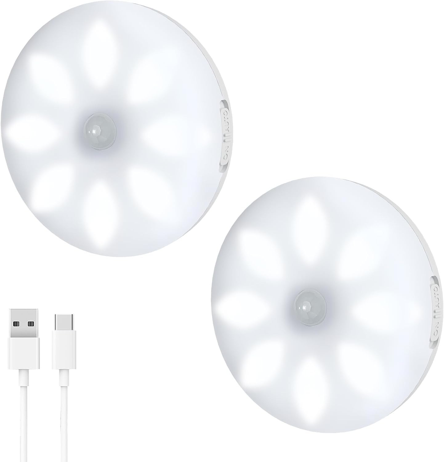 Motion Sensor Under Cabinet Lights, Wireless LED Light Bar with Built-in Rech...