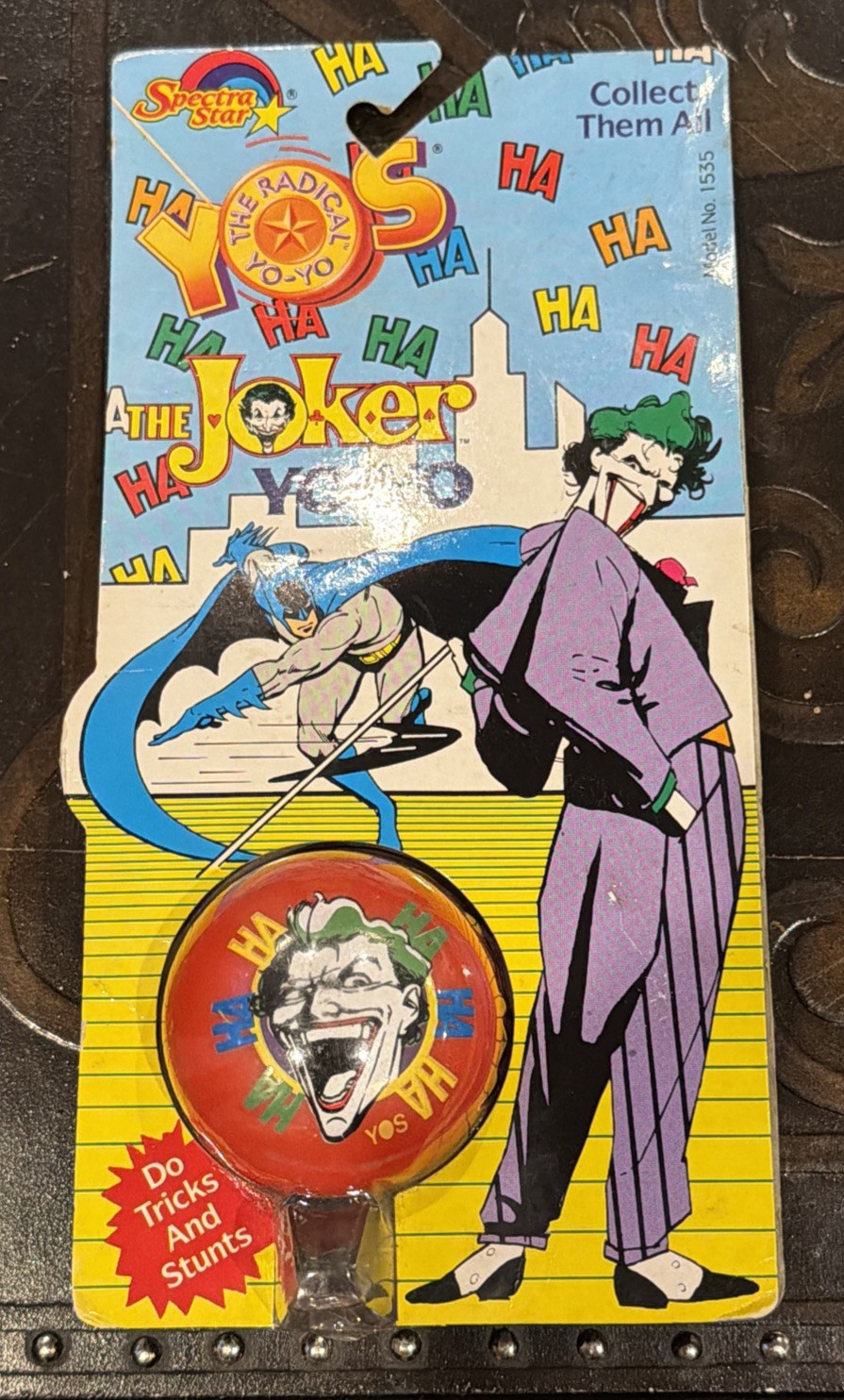 NEW Vintage 1989 Batman THE JOKER On Card YOS The Radical Yo-Yo Spectra Star