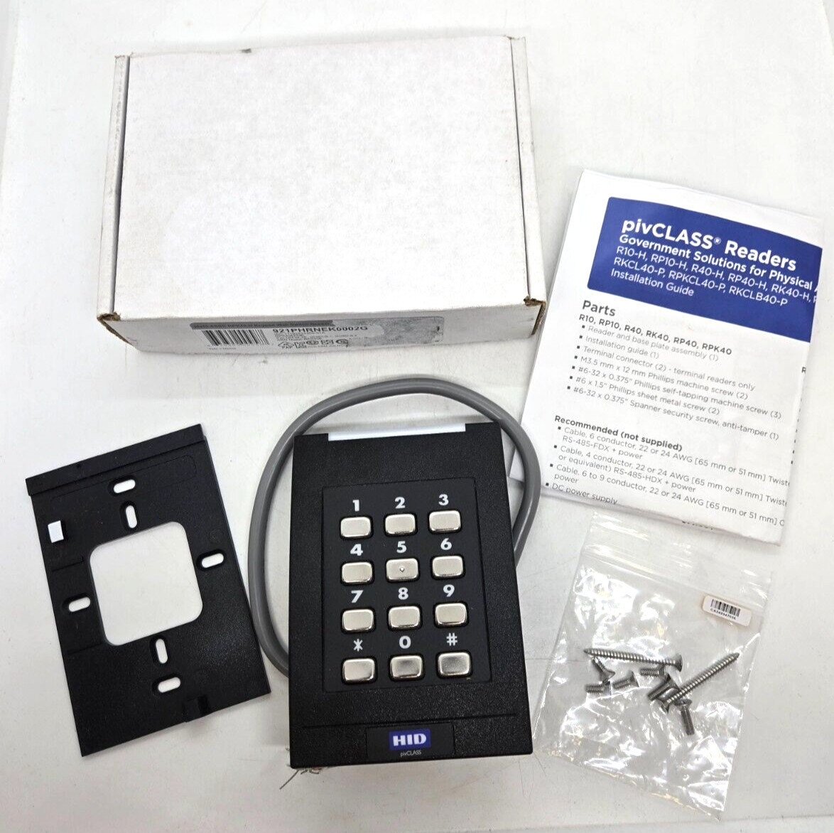 HID pivClass RPK40-H Wall Switch Reader 921PHRNEK0002G  FAST FREE SHIPPING b