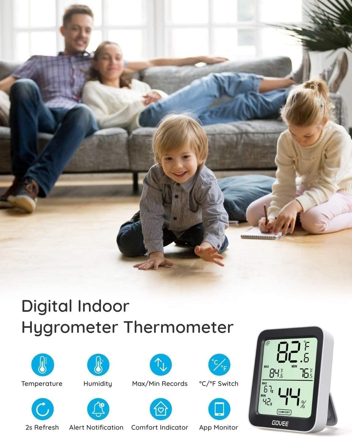 Bluetooth Digital Hygrometer Indoor Thermometer Room Humidity Temperature Sensor