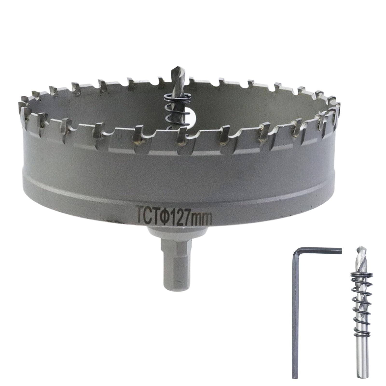 Rannb 5"/127mm Carbide Hole Saw Cutter for Stainless Steel, Metal, Iron, Steel