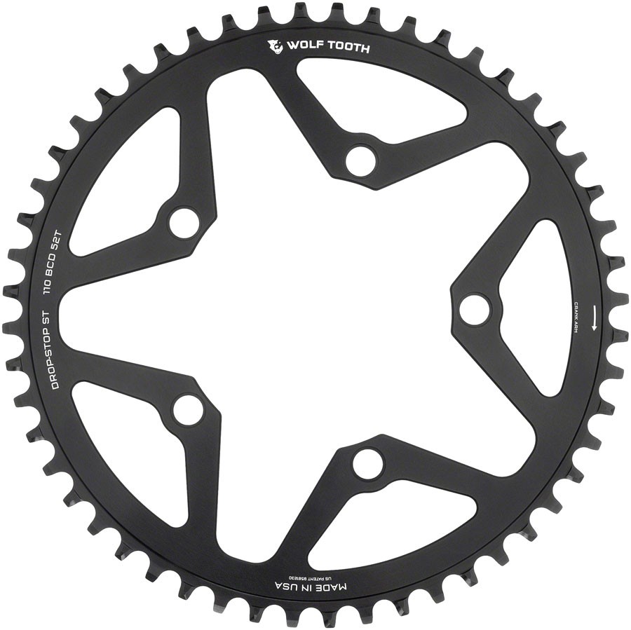 Wolf Tooth 110 BCD Gravel, CX and Road Chainring - 52t, 110 BCD, 5-Bolt,