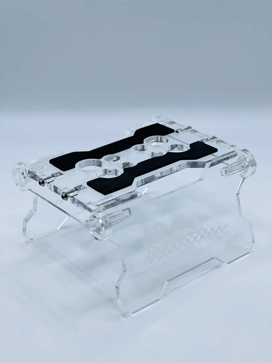 Klinik RC Folding RC Car Stand for 1/18 to 1/10 Scale Cars/Trucks Clear