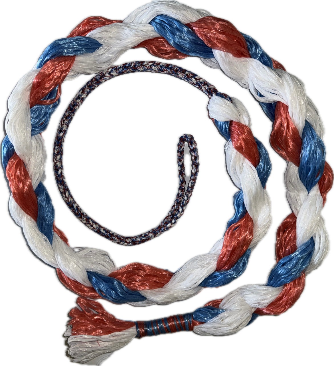 Adult Patriot Poly Mix Saddle Bronc Rein Patriot Paracord 6ft