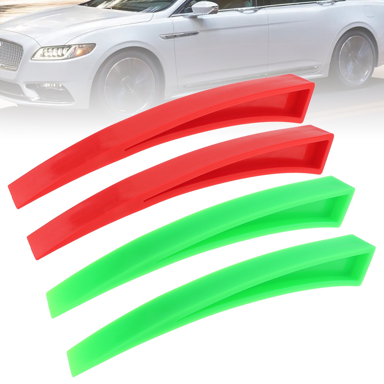 4 PCS Curved Car Door Window Wedge Dent Repair Tool, Plastic Wedges