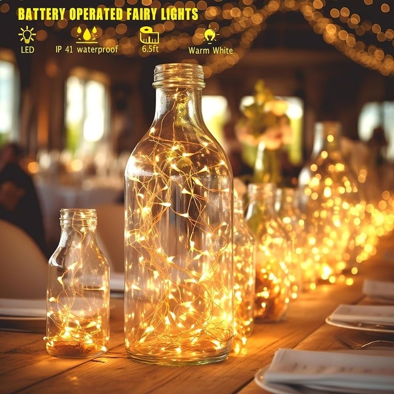 Remote Control Fairy Lights 20 LEDs Battery Powered Waterproof Timer 8 Modes New