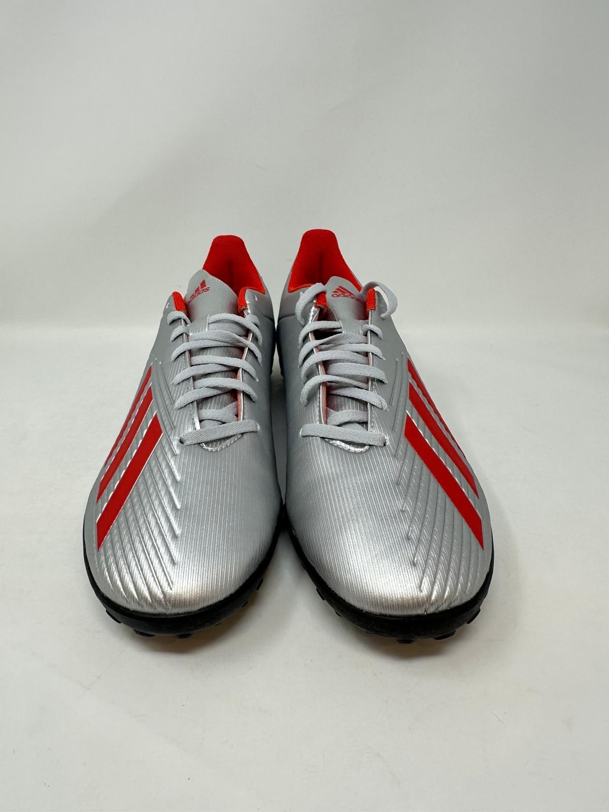Adidas Men's X 19.4 TF Soccer Shoe F35344 - US:12, Silver/Red, M3(C240T)