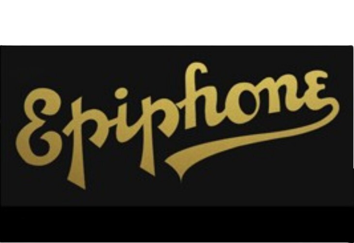 2 Headstock Logo Gold Die-Cut Vinyl Decal Epiphone