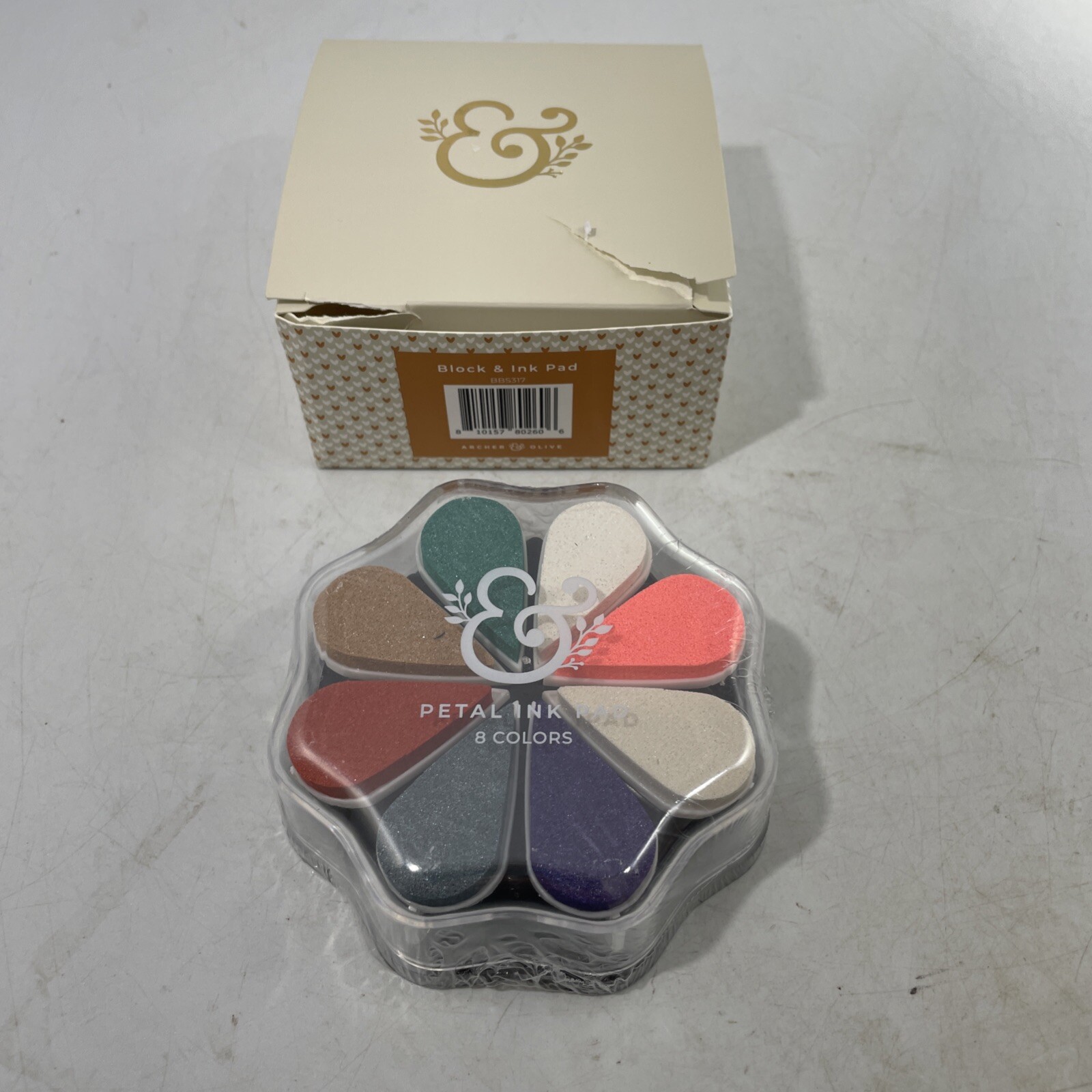NEW Archer & Olive Block & Petal Ink Pad BBS317 Blossom 8 Colors