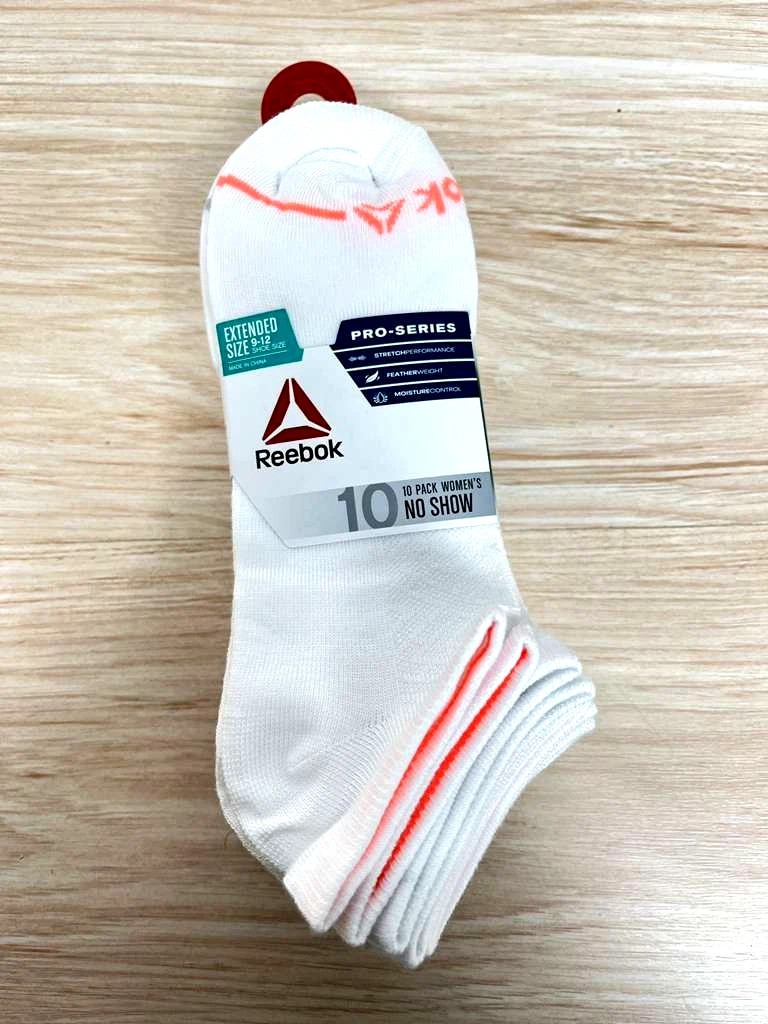 Reebok® Women's Pro Series Cushion Ankle Socks, 10-Pack (Extended Size)  NEW!!!