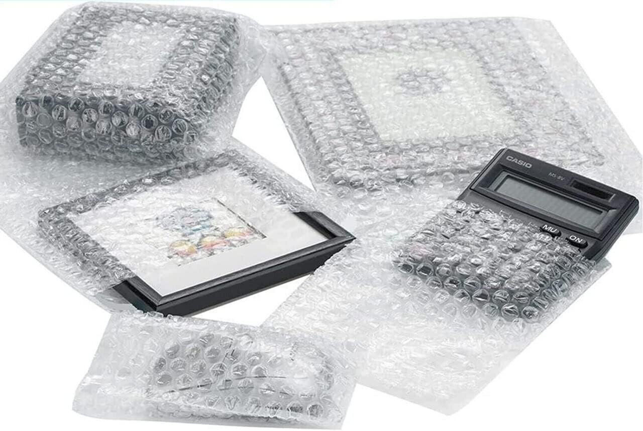 200 Pack 8x11.5 Bubble Pouches Out Bags Wrap Cushioning Self Seal Clear Shipping