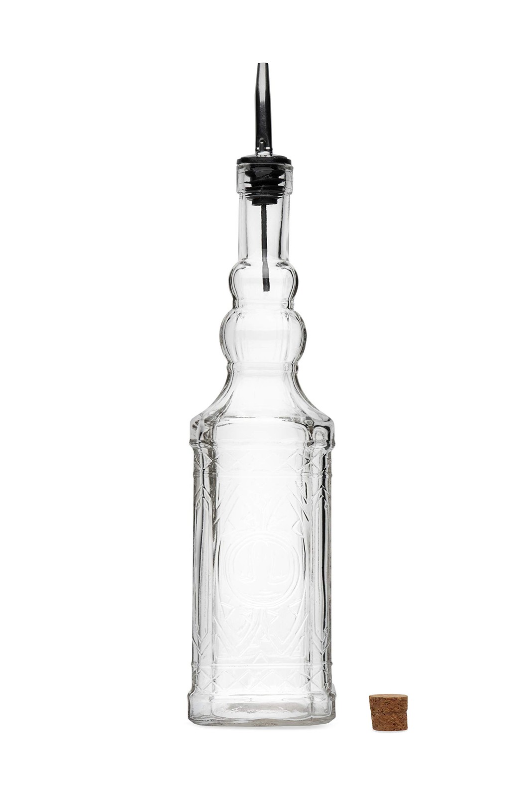 Large Clear Decorative Glass Bottle with Spout and Cork, 32oz, 1 Bottle - Des...