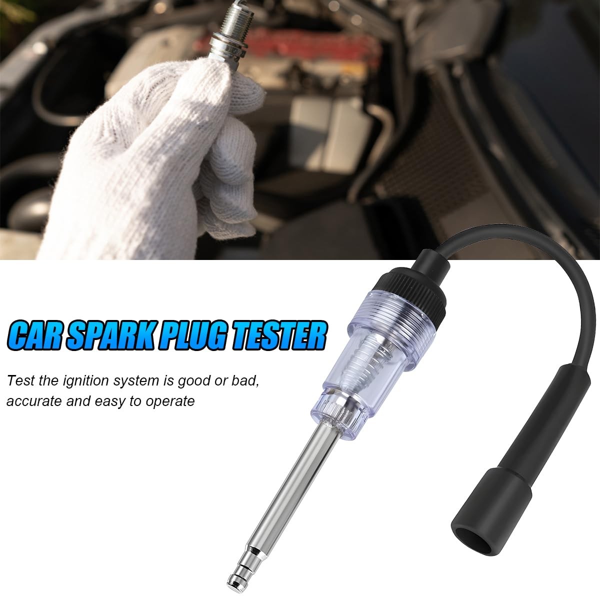 2 Pcs Inline Spark Plug Tester Small Armature Diagnostic Detector Tool