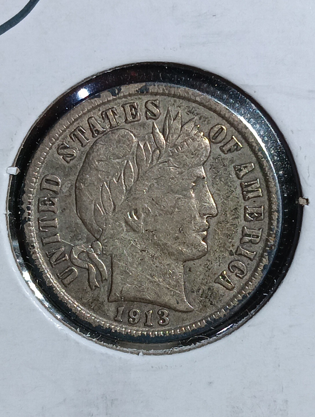 1913 Barber Dime. 90% Silver. Item F5Y8