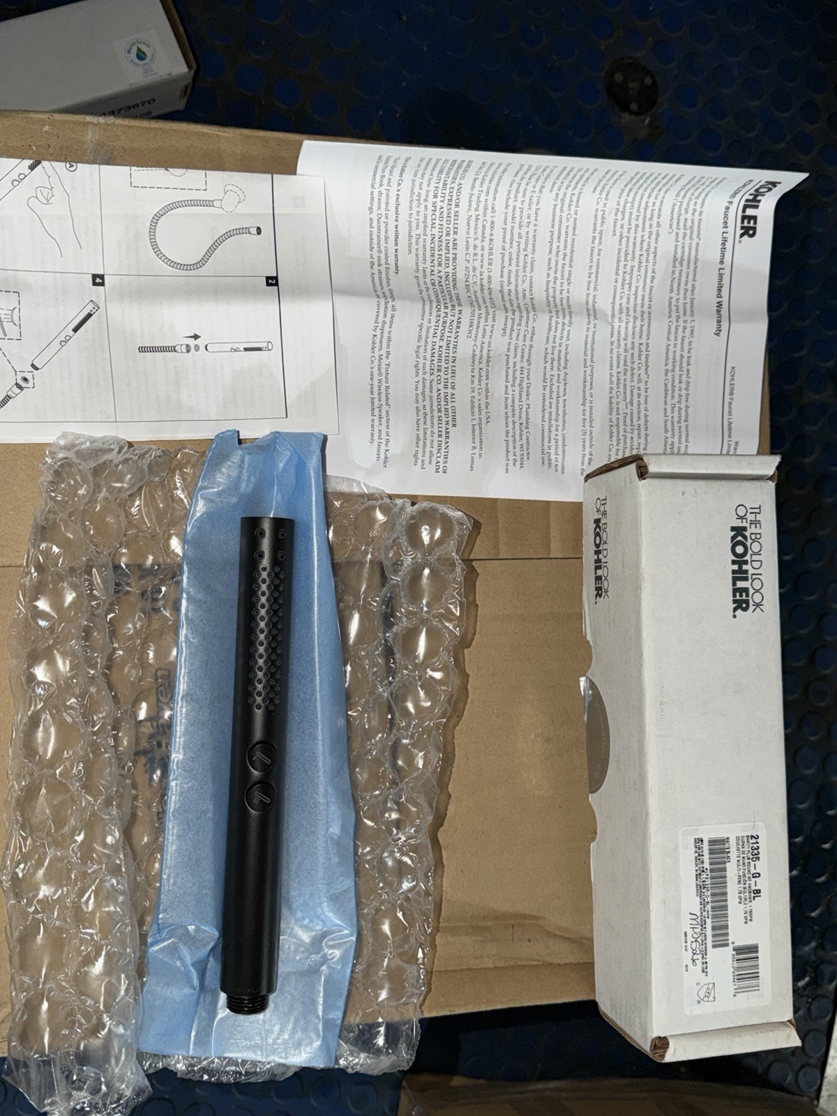 Kohler K-21335-G-BL Shift Round Multi Function Hand ShowerHead Matte Black NEW