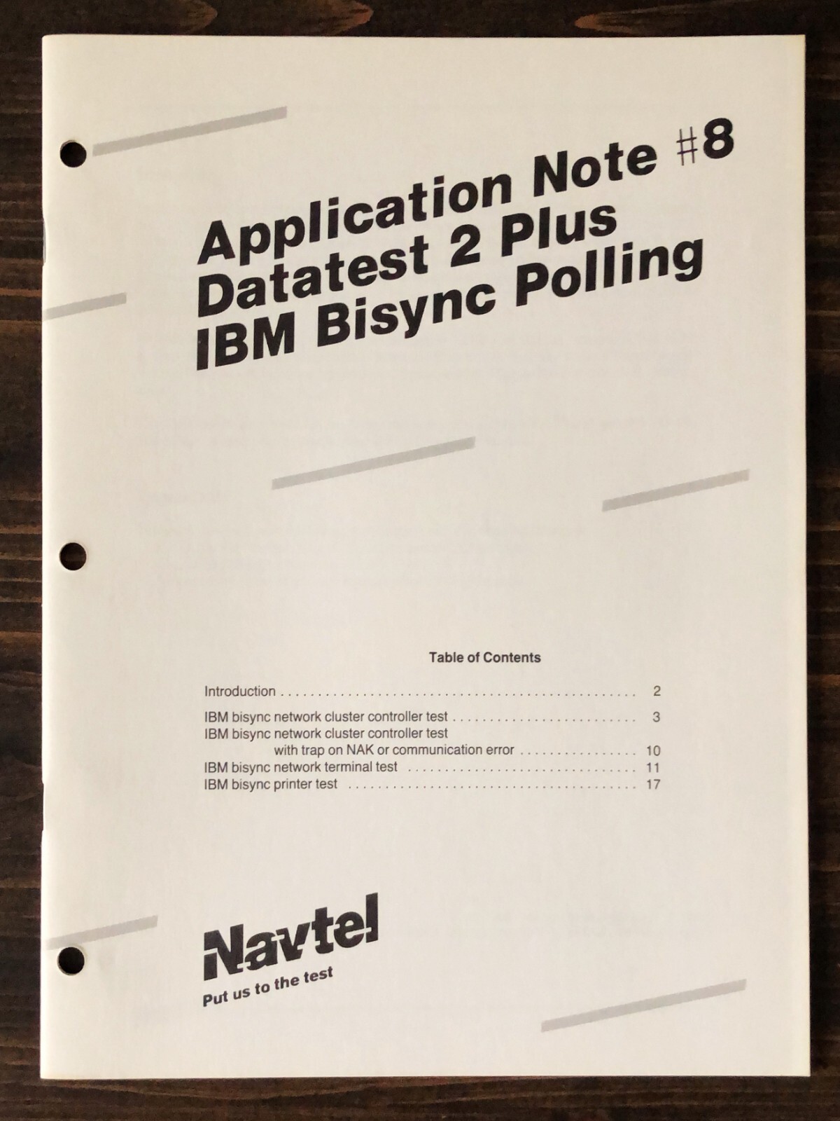 Navtel - Datatest 2 Plus IBM Bisync Polling AN #8