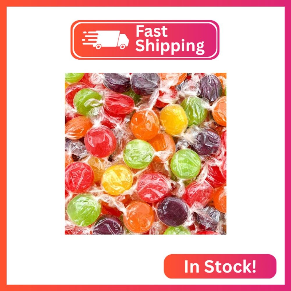 Assorted Fruit Hard Candy | 1 Pound Bag - 70 Count | Assorted Hard Candy Individ