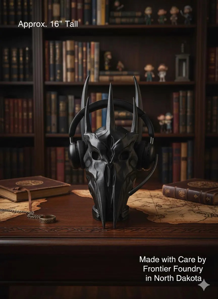 Sauron Headphone Stand: Lord of the Rings Desk Decor (16 Inches Tall)