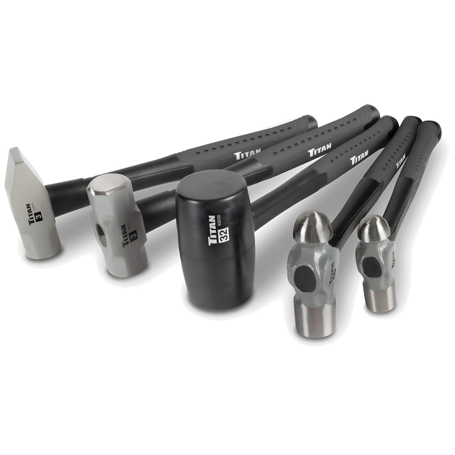 Professional 5-Piece Hammer Set with Rubber Handles