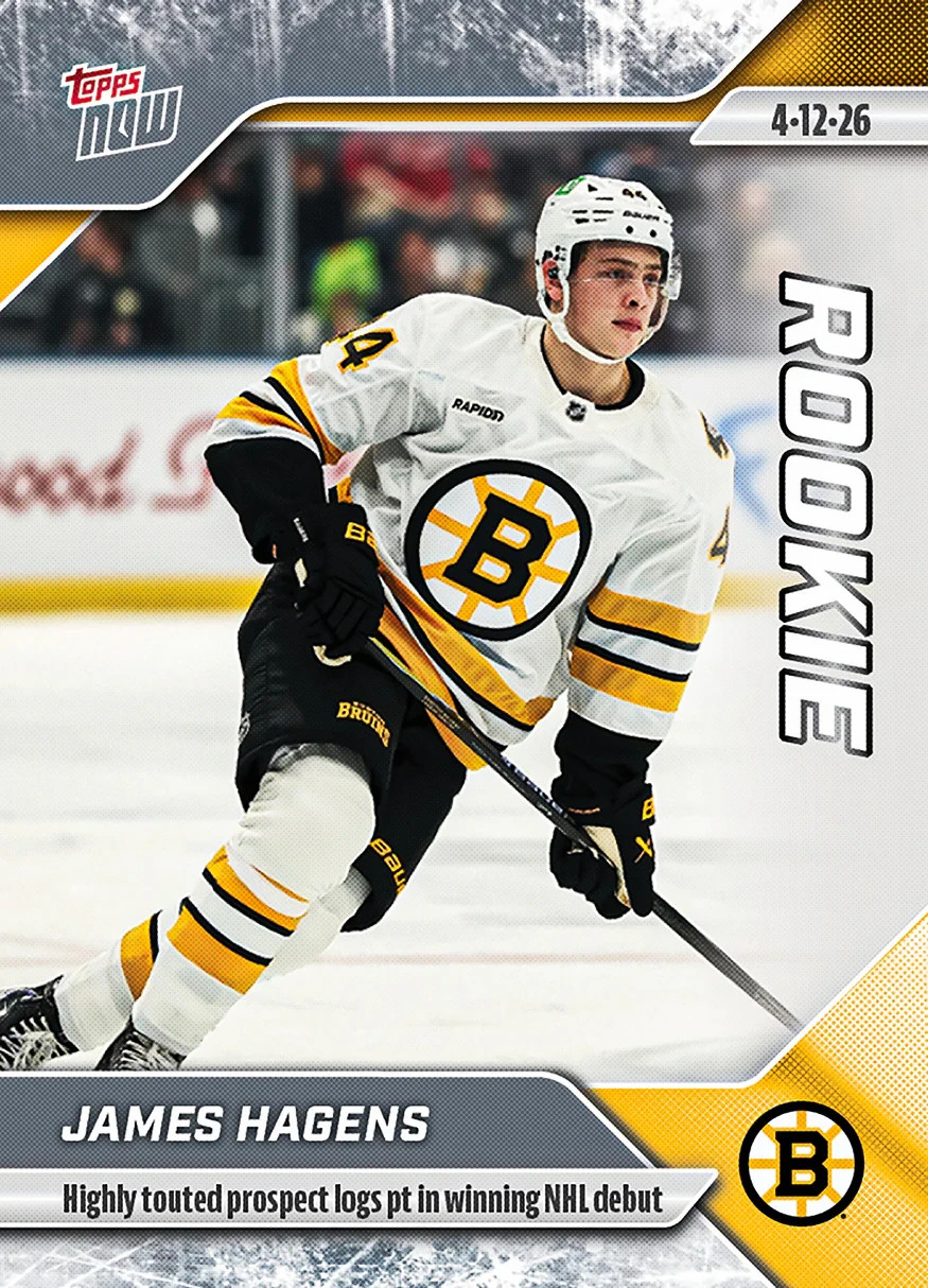 James Hagens RC Prospect Debut - 2025-26 NHL Topps NOW - Sticker # 147 Presale
