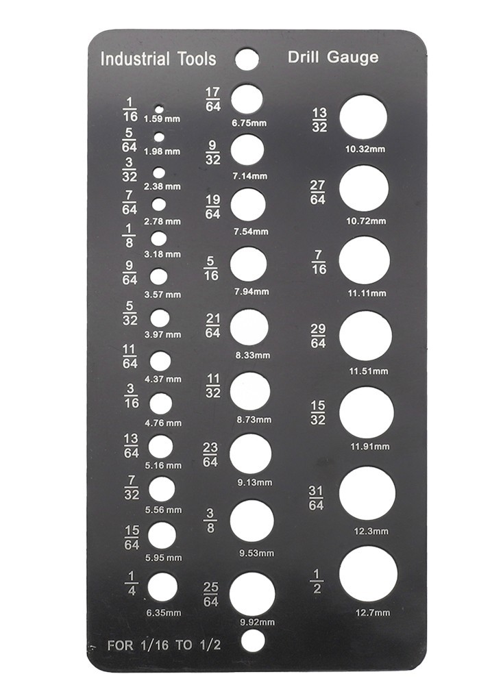 29 Hole Stainless Steel Gauge for Accurate Metric Drill Bit Measurement