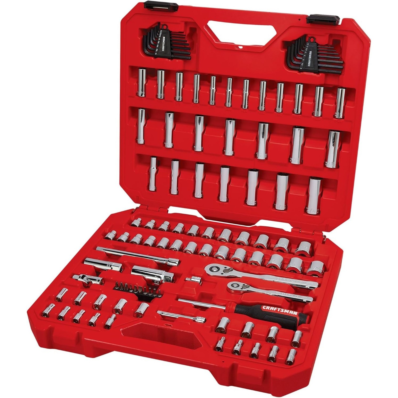 CRAFTSMAN Mechanics Tool Set 105 Pcs, Standard (SAE) and Metric with Case