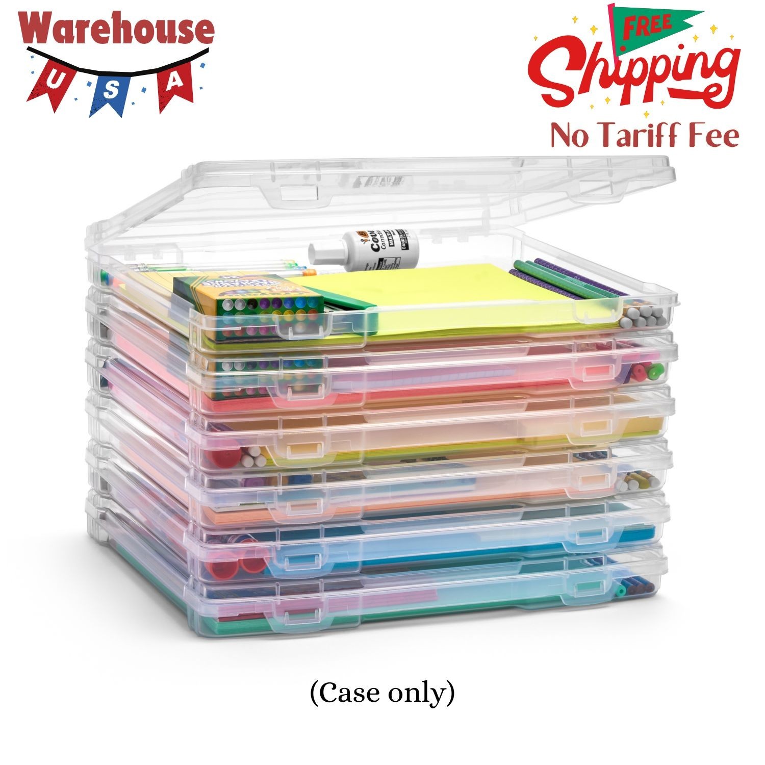 Project Storage Case – Portable Clear Plastic Organizer for Art & Crafts, 6 Pack