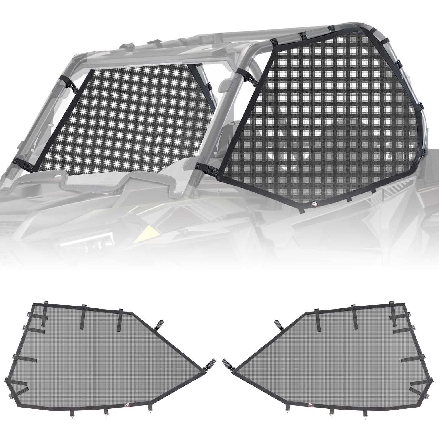 UTV Window Nets Upper 2 Door Cab Enclosure for Polaris RZR XP 1000 Turbo 2014-23