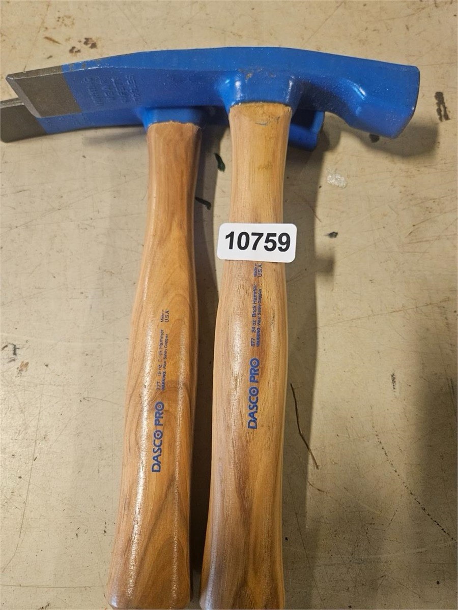 DASCO PRO 24oz Masonary Brick Hammer Tool No. 877, Made in USA NOS