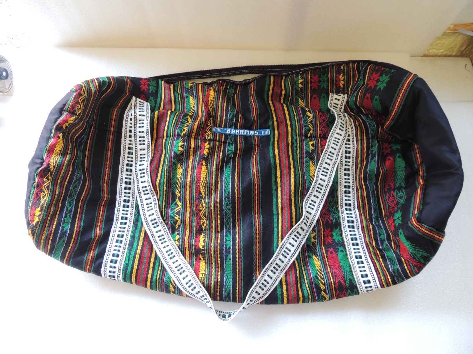 Extra Large Soft Duffel Bahamas multi colored bag Great Condition See Photos