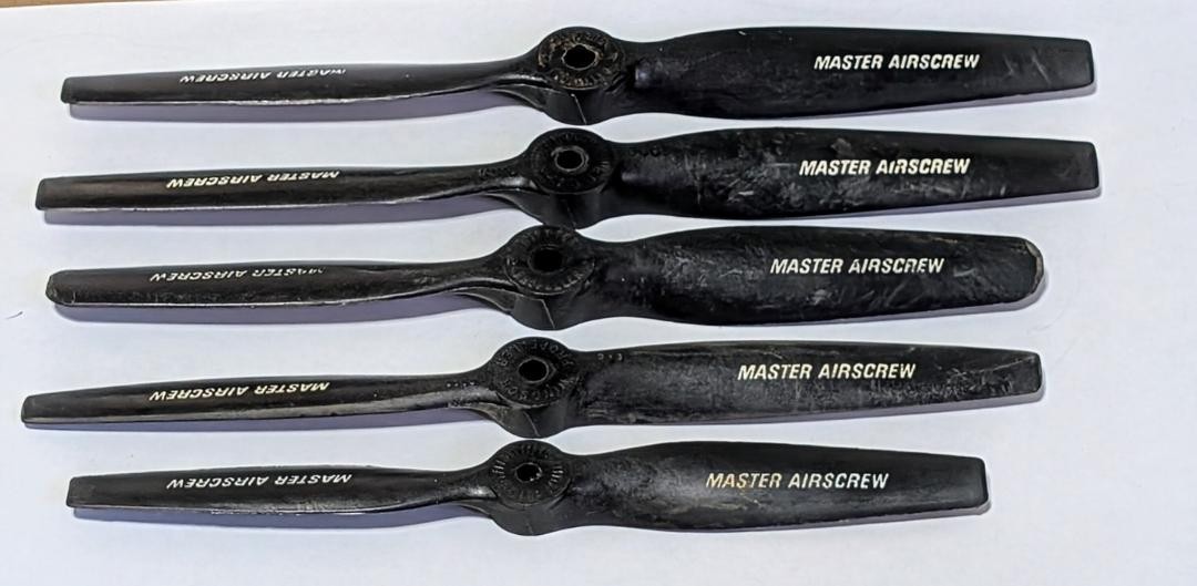 (5) MASTER AIRSCREW PROPELLERS, VARIOUS SIZES, GOOD CONDITION. SEE PHOTOS