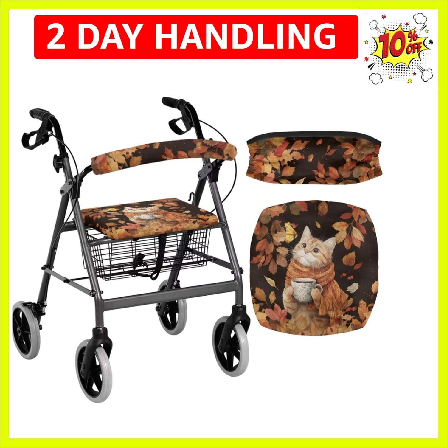 Fall Cat Walker Seat Covers Driver Rollator Accessories Protection Removable ...